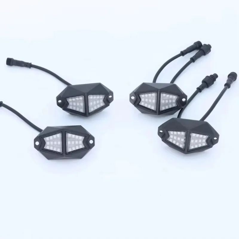 

4x4 ATV UTV 24 LED Rock Light New 12V 4 Pods Rock Lights for Offroad Side by Side