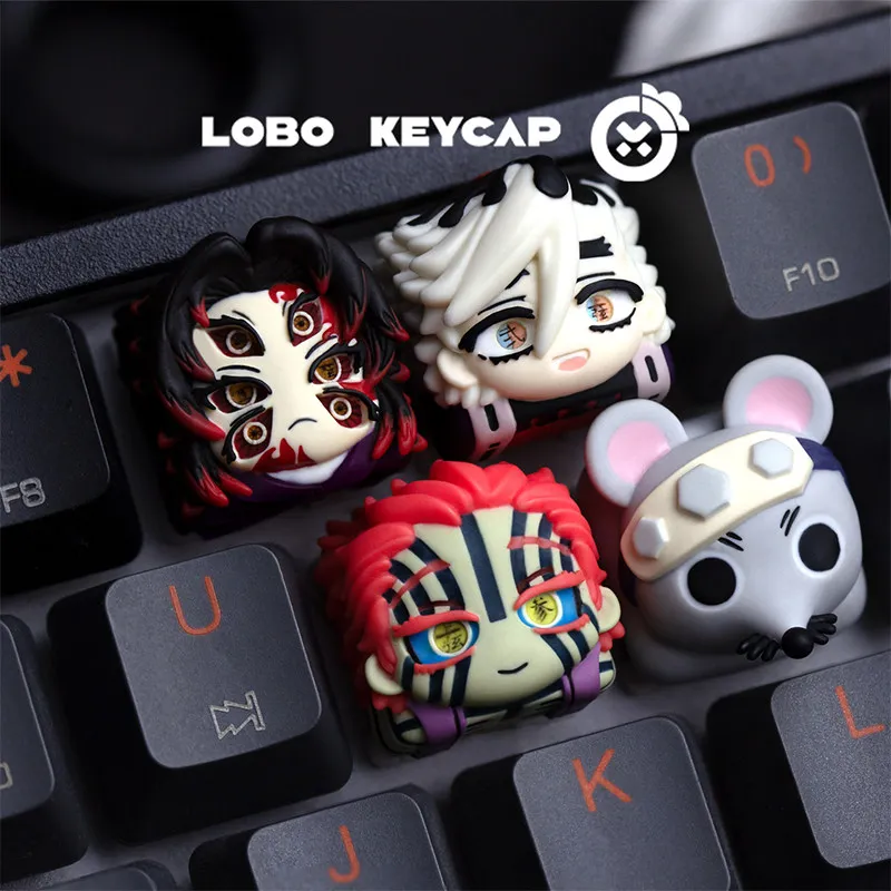 

Колпачок для клавиатуры Artisan Demon Slayer Muscular Mouse из смолы для механической игровой клавиатуры, кастомный аниме-подарок для фанатов аниме