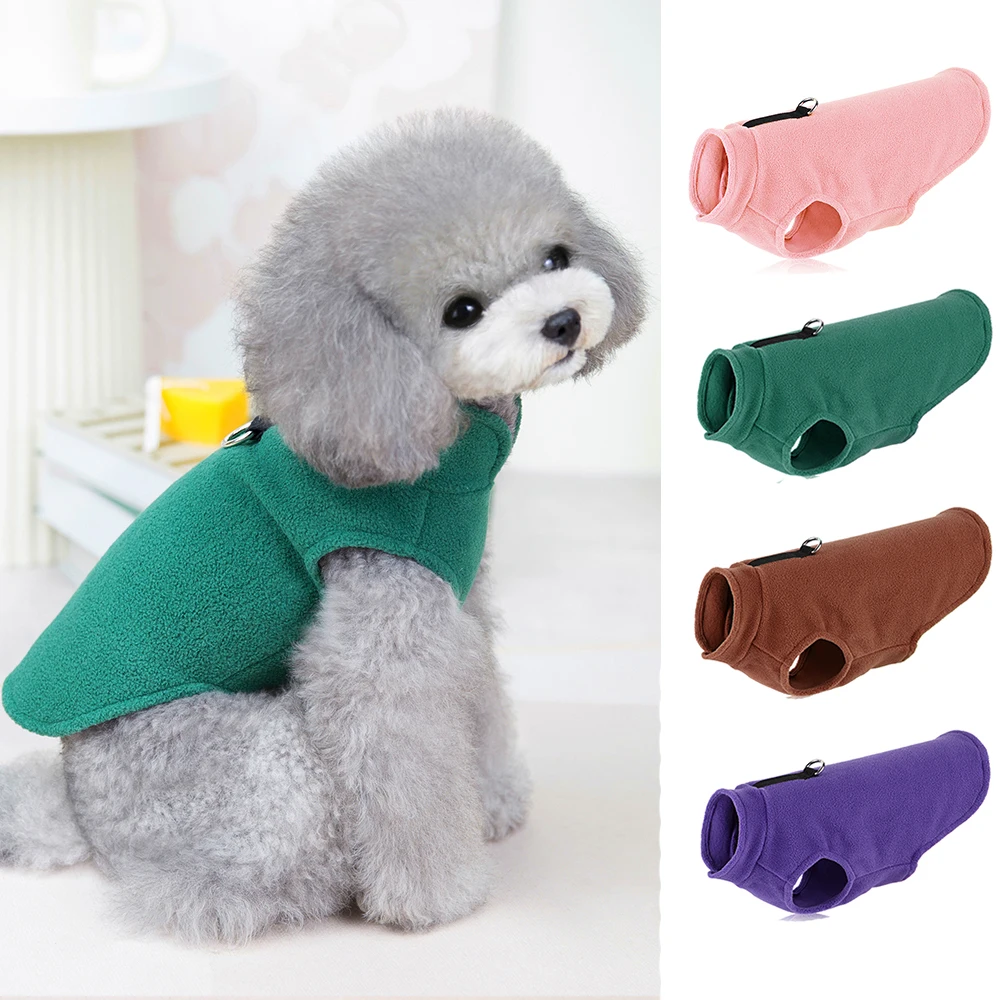 Soft Fleece Dog Clothes Warm Winter Pet Clothing French Bulldog Puppy Coat Pug Costumes Jacket Vest for Small Medium Dogs Cats