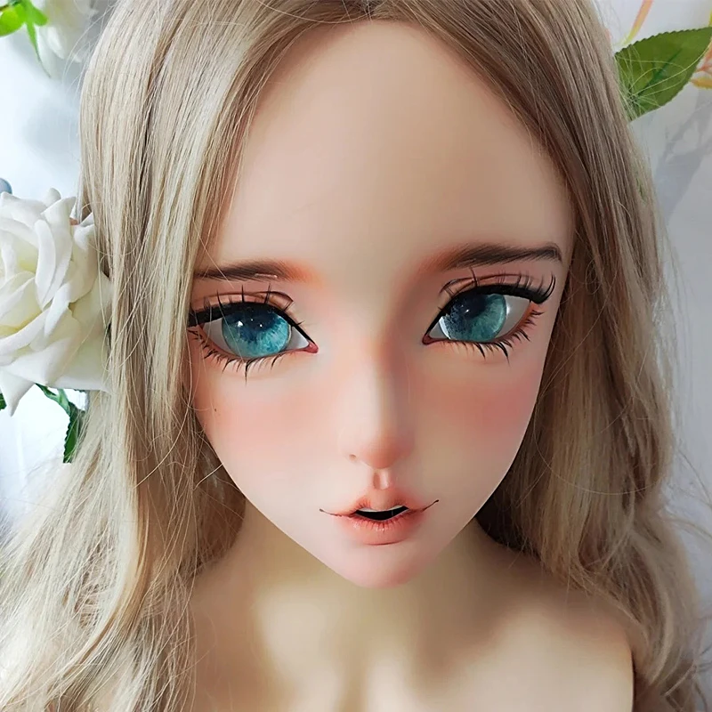 شخصيات أنيمي تأثيري أنثى/فتاة الراتنج كامل الرأس/نصف عقال قفل BJD قناع شخصيات كرتونية تأثيري Kigurumi أو قناع