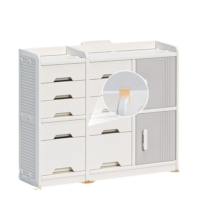 

Children's toy storage rack Household baby toy shelf Baby products feeding table Storage cabinet