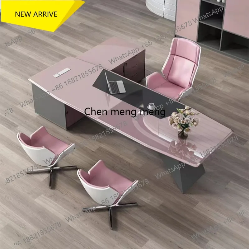 G153 Designer Luxury Office Desk Executive Organizer Drawers Storage Reception Desk Unusual Unique Cabinet Escritorio Home Furni