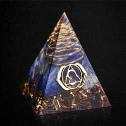 Pietra naturale Orgonite piramide cristalli curativi energia Reiki Chakra moltiplicatore ametista meditazione fortunato raccogliere ricchezza pietra arte