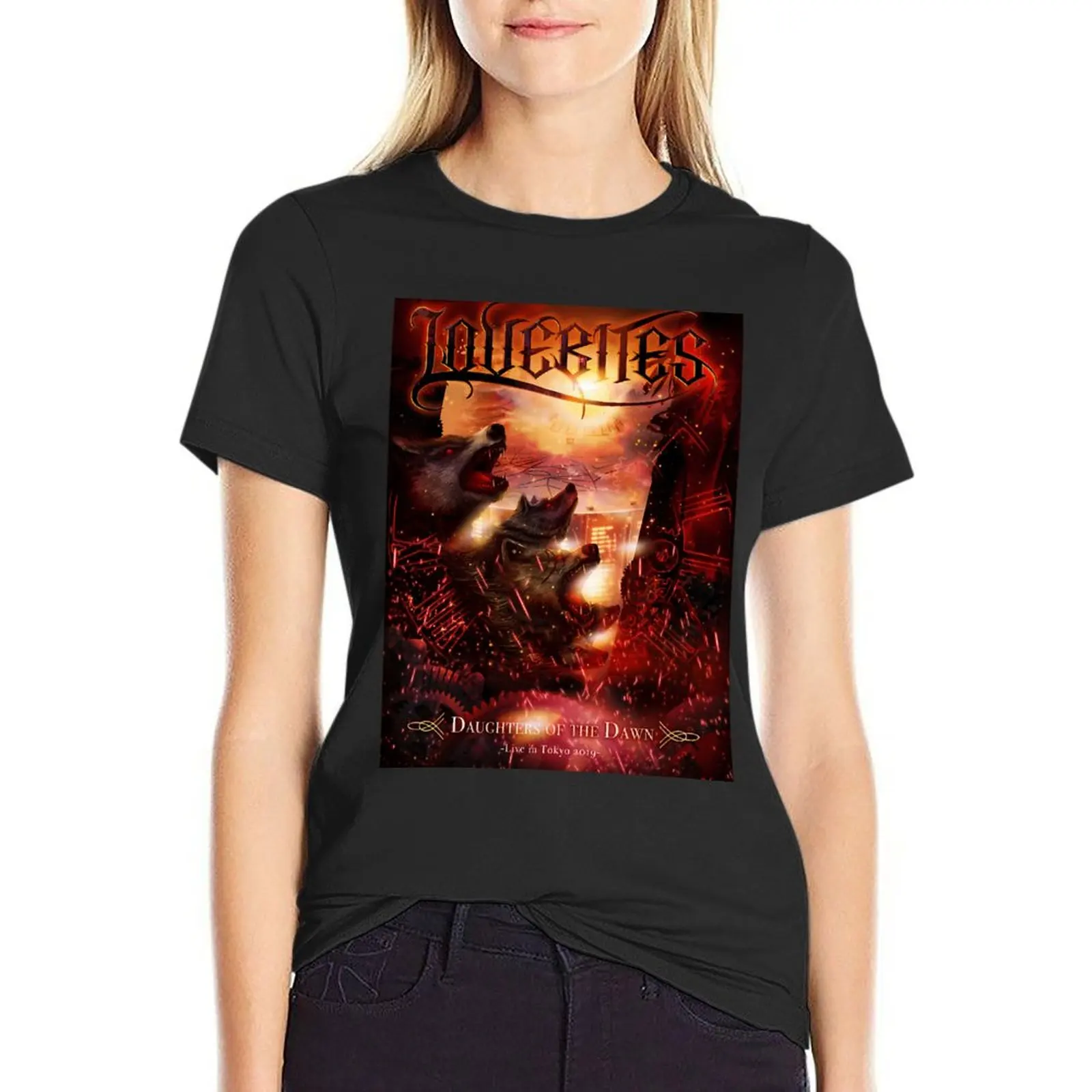 

LOVEBITES Daughters of the Dawn T-Shirt new edition graphics kawaii clothes Women's summer blouses 2024