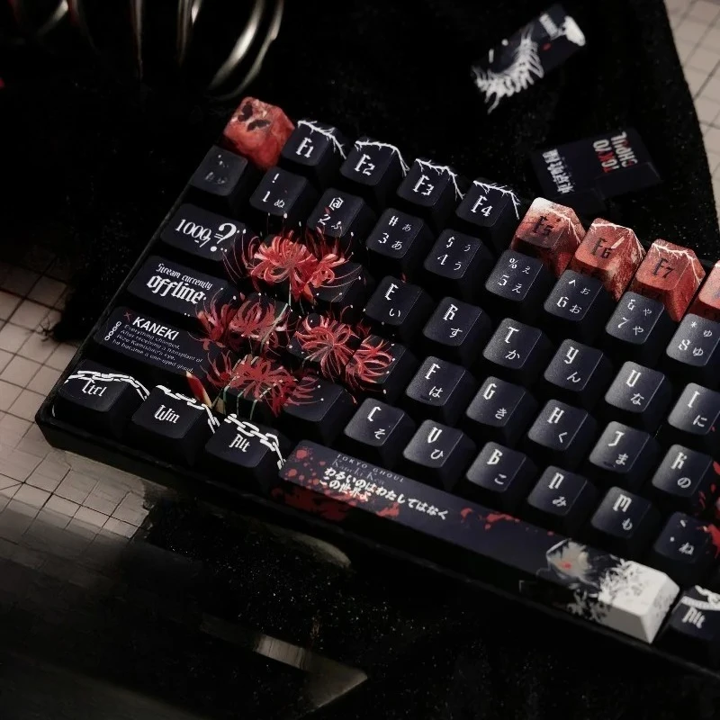 

Translucent Anime Theme Keycaps Set Customized Side Carved Sublimation Magnetic Switch Keyboard Caps for Keyboard Accessories