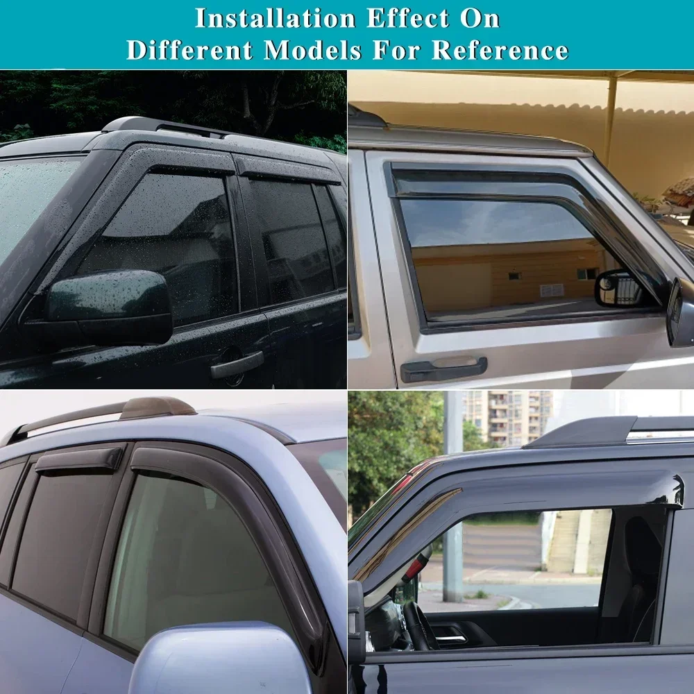 For BMW X5 F15 E53 E70 2000-2018 Auto Side Window Wind Deflectors Visors Rain Guard Door Visor Vent Shades Dark Black Ventvisor