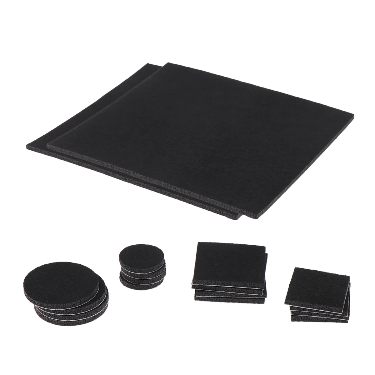 130 pçs almofadas de pé silenciosas apertos de móveis eco amigável feltro antiderrapante cadeiras protetores de perna anti skid esteiras capas de mesa quadrado