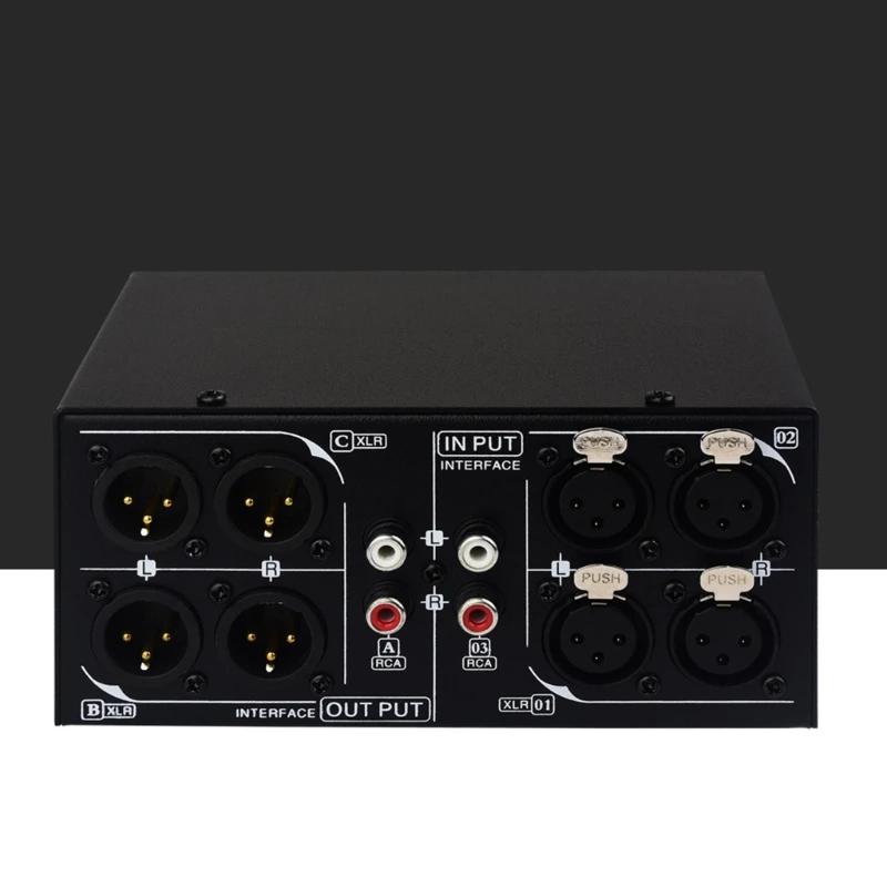 Fully Balanced Selector Switcher 3 Inputs and 3 Outputs Balanced to Unbalanced Converters