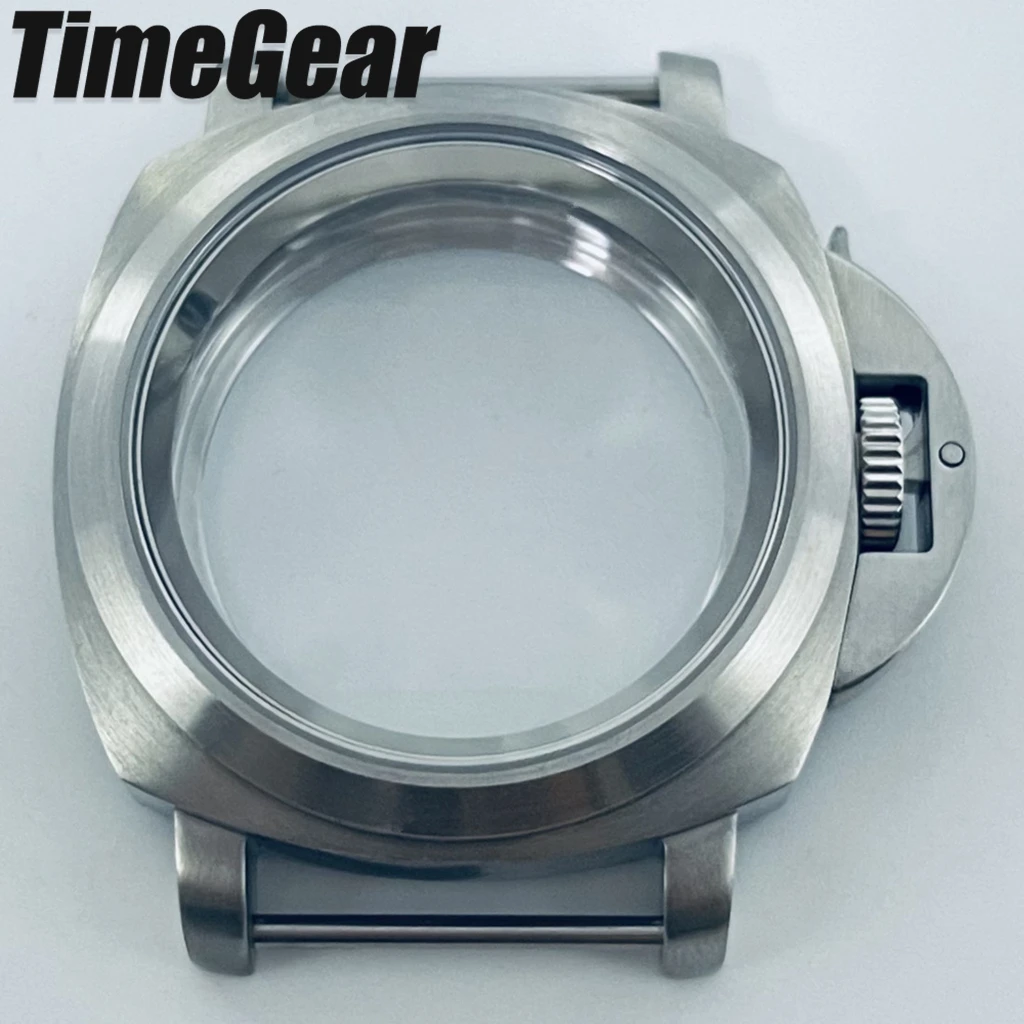 40mm Brushed Safety Lock Watch Case Crown Protecting Device With Lever For NH34 NH35 NH36 NH37 NH38 NH39 NH70 NH72 Movement