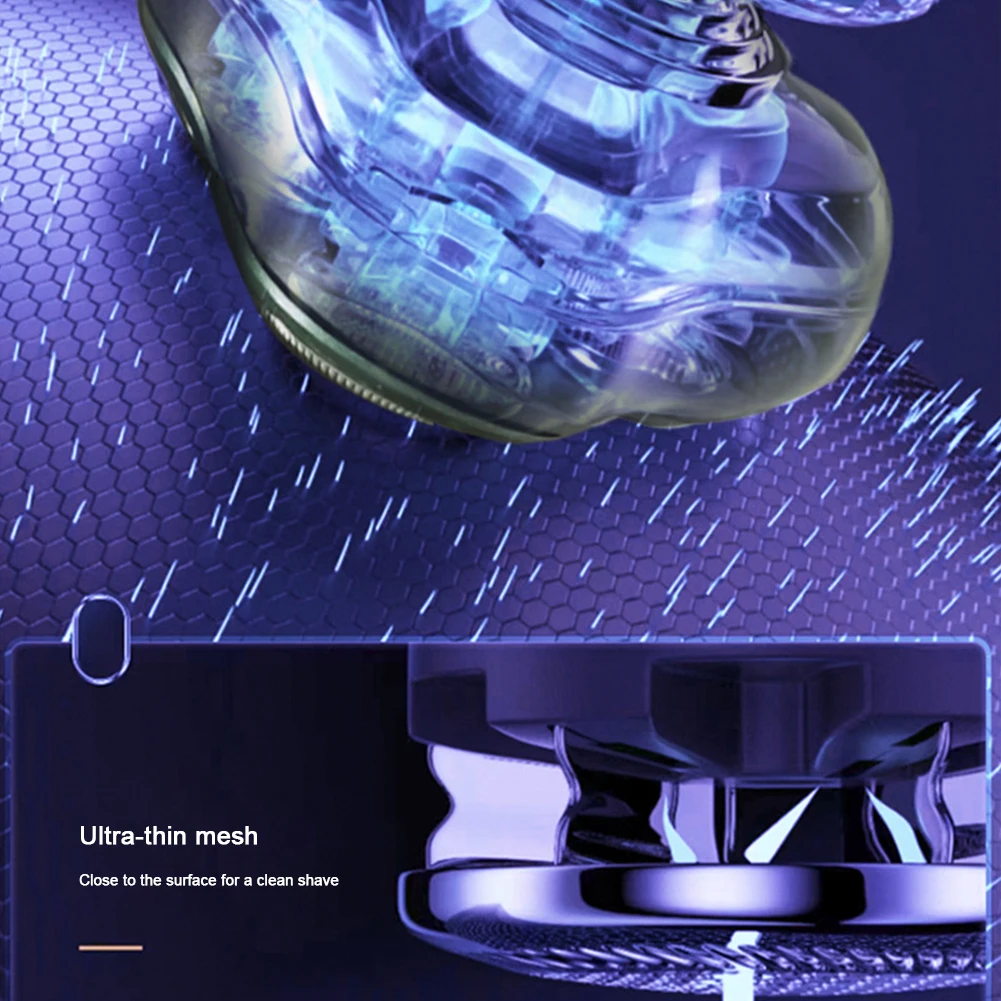 

Men Electric Travel Shaver USB Charging Three-head Floating Razor Waterproof Smart Razor Shaving Face Beard Razor Car Home Razor
