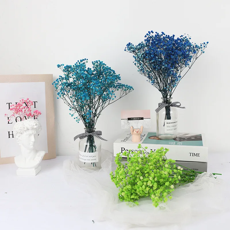 

100g Gypsophila Dried Flower Natural Babysbreath Preserve Floral Plant Bouquet Wedding CenterpiecesFor Tables DIY Craft Home