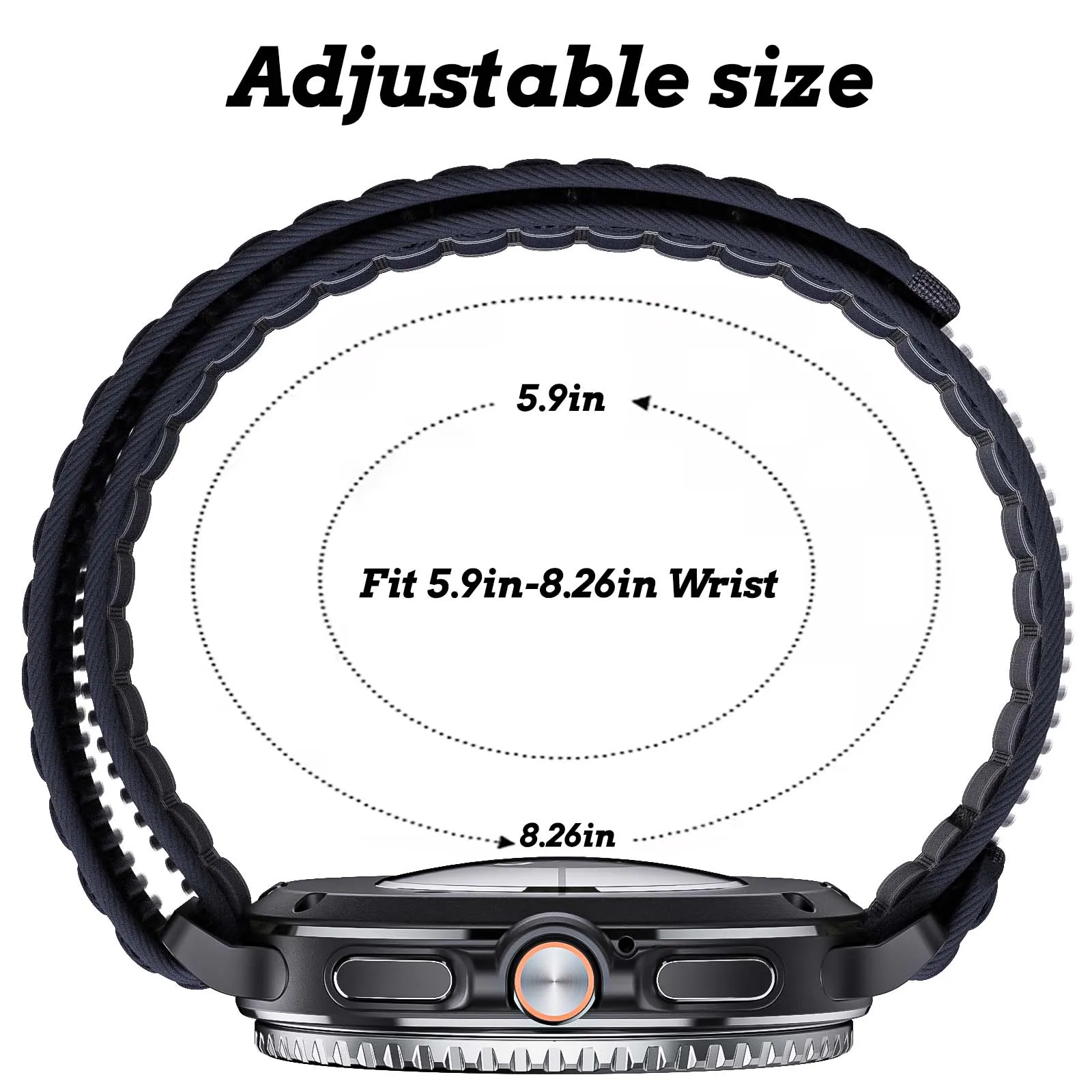 Elastomer Nylon Belt For Samsung Galaxy Watch 8 Strap 44mm 40mm Nylon Bracelet Correa Pulseira Belt Galaxy Watch 8 Classic 46mm