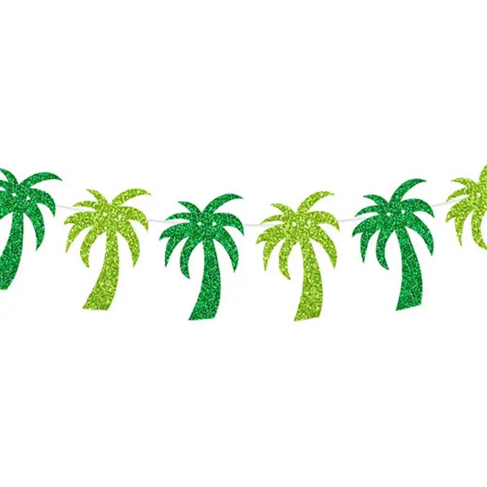 Hawaiian Party Decorations 1 Set Banner Garland Party Decoration Cactus Coconut Tree Pineapple Summer Banner Holiday Supplies