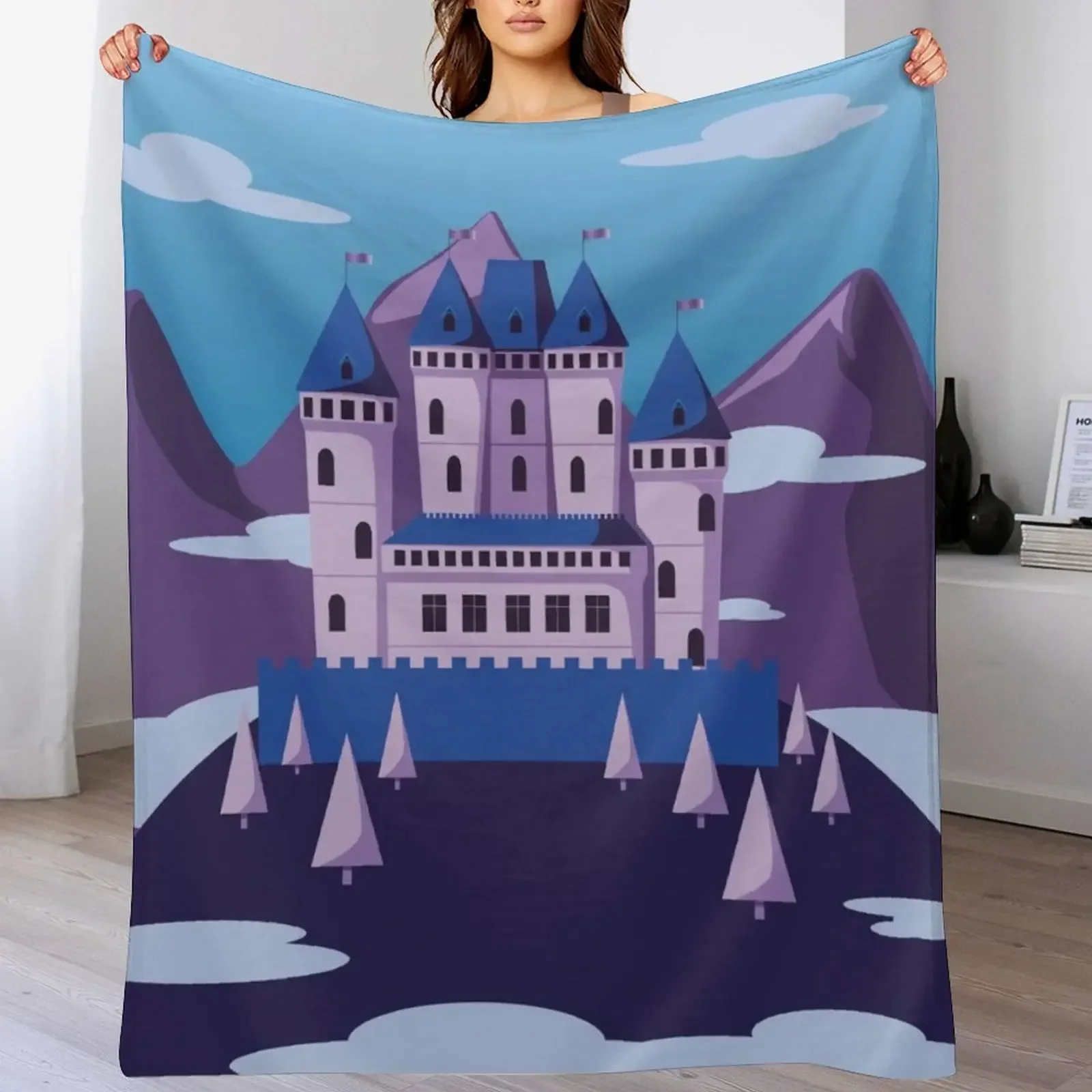 castle in the forest Throw Blanket Heavy decorative Bed covers Blankets