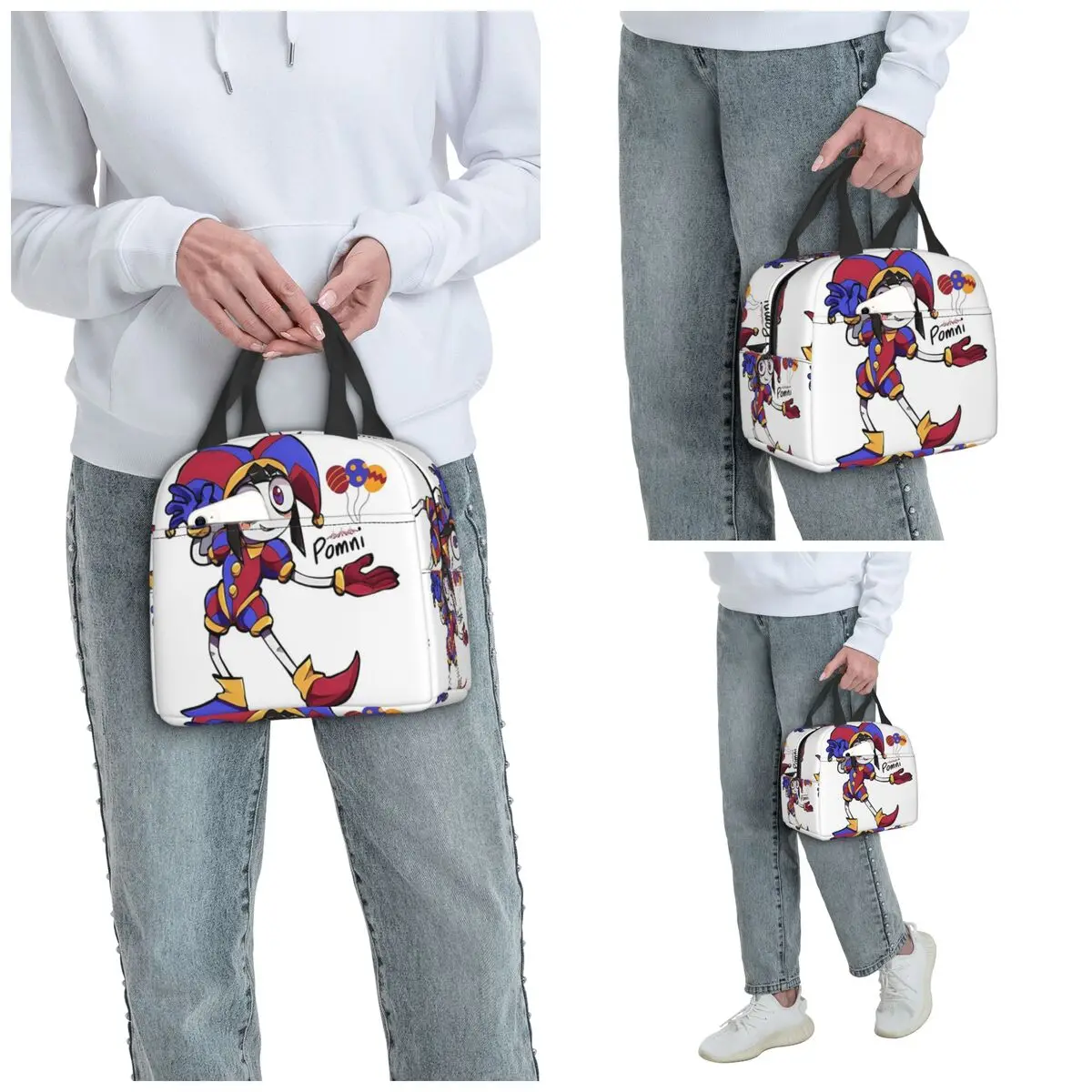 The Amazing Digital Circus Funny Insulated Lunch Bag for Women Office Cooler Thermal Food Box Tote Lunch Boxes Container