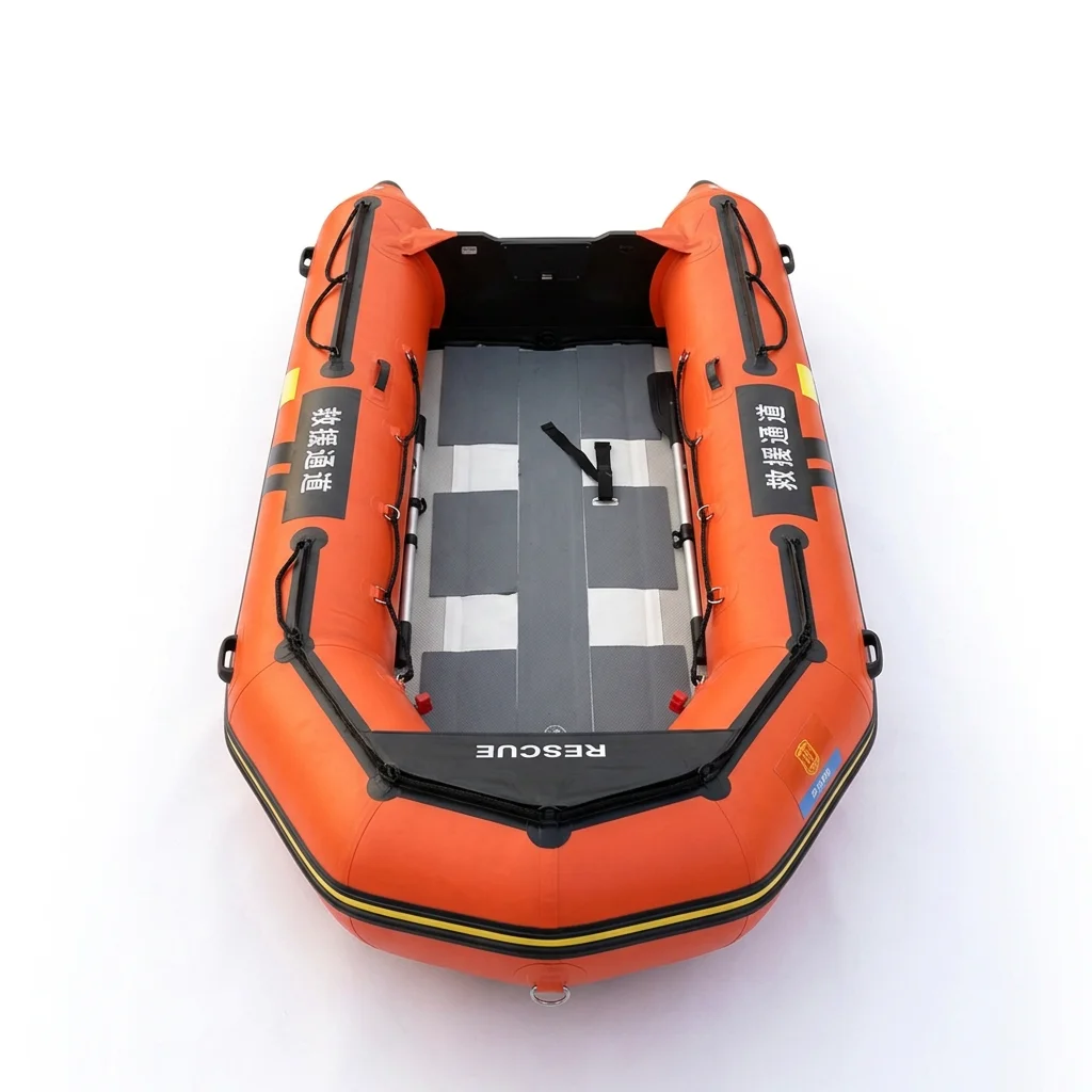 Hot Sale 470cm Inflatable Water Rescue Boat Life Raft 9-12 Person with Repair Kit