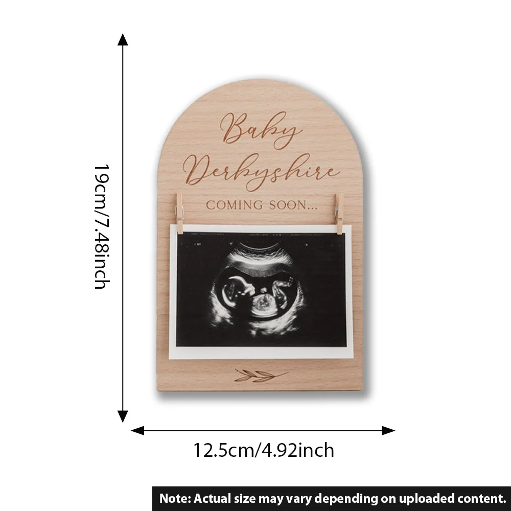 علامة إعلان الحمل الشخصية |   لوحة خشبية لتاريخ التيار l إطار مسح للأطفال منقوش |   قرص دعامة صور الوسائط الاجتماعية