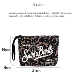 SAINT BARTH autumn and winter new handbag women's Clutch Bag leopard print canvas diving handbag