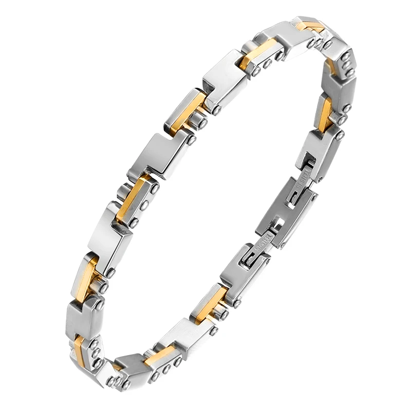 

Moocare Minimalist Design Room Gold Stainless Steel Men's Fashion Bracelet