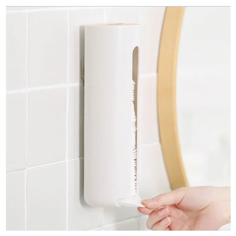 Creative Plastic Bag Storage Rack, Free Perforation, Wall Hanging, Kitchen, Bathroom Garbage Bag, Box