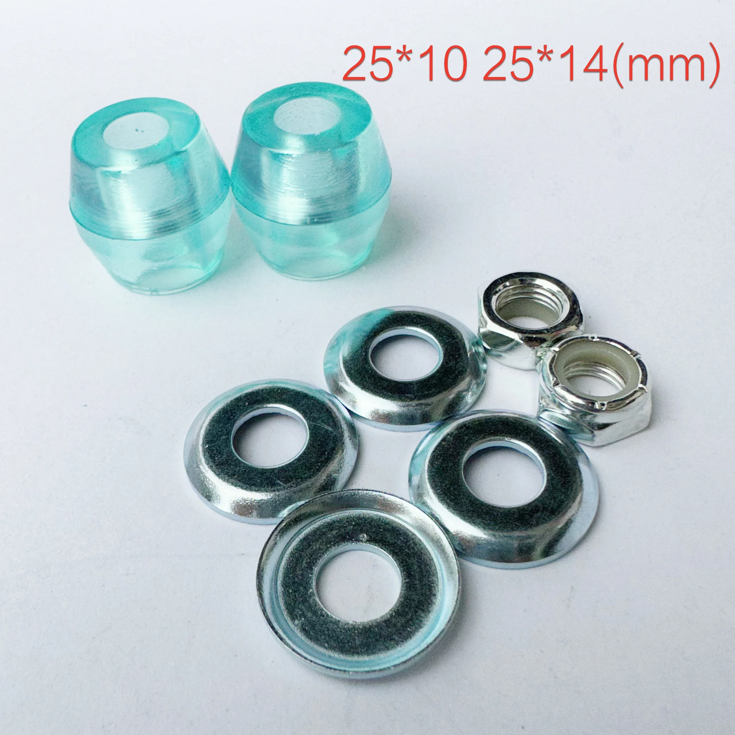 New Skateboard PU Rubber Colorful Shock Absorber Set Top/Bottom Bush Washers 90a Hard Longboard Pivot Tube Accessories Cups