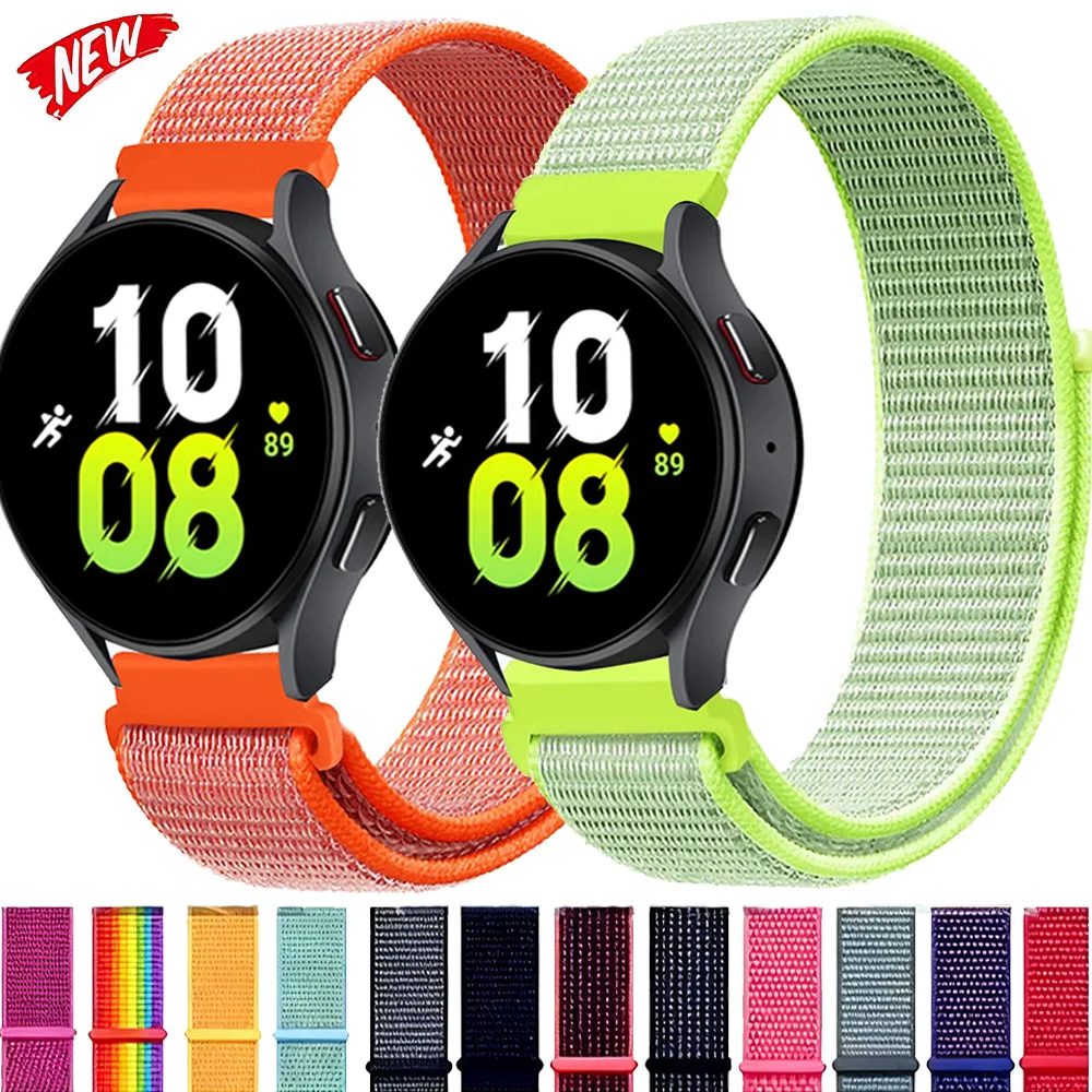 22 مللي متر 20 مللي متر حزام نايلون لساعة سامسونج جالاكسي 7 6 5 4 Amazfit GTR 4 Active 2 حزام ساعة قابل للتنفس ساعة هواوي GT5/4 46 مللي متر