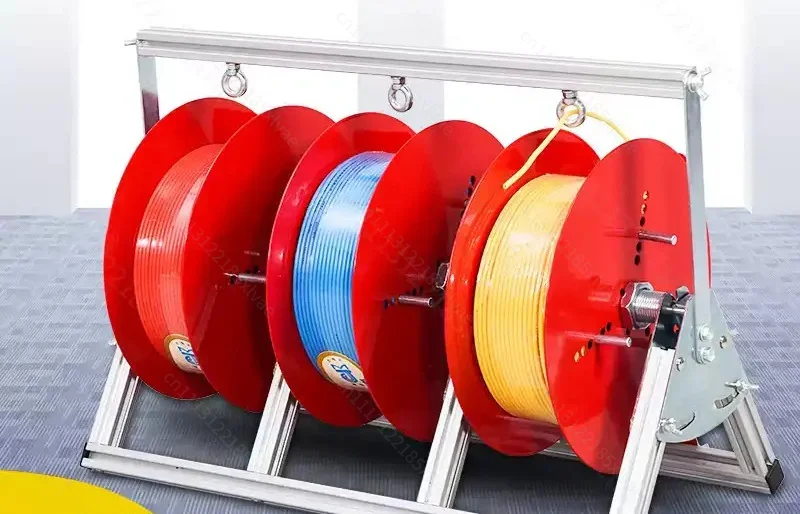 Foldable Multi-wire Wire Pay-off Rack, 3-wire Cable Dispenser for Home Improvement Wiring