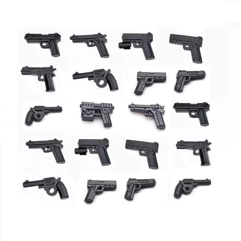 Ww2 Pistolen Pistolen Armee Waffen MOC Mini Action-figuren Keine Playmobil Stadt SWAT Polizei Militär Baustein Ziegel Spielzeug Juguetes