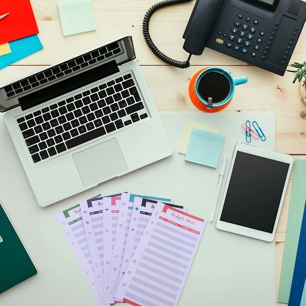 

24pcs Portable Sheets Daily Budget Planner Household Budget Paper For Travel Home Accessory Insert Printable