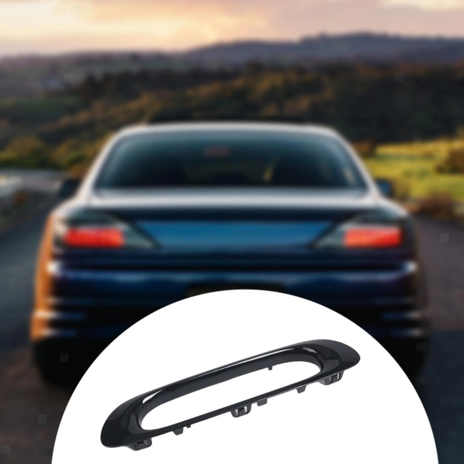 

1Pcs Gloss Black Rear Fog Lamp Trim 51127365737 Rear Fog Bar Brake Light Bezel For MINI F55/F56/F57 2013 2014 2015 2016
