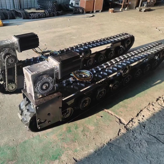 rubber tracked chassis robot chassis development items robot track chassis tank rubber undercarriage