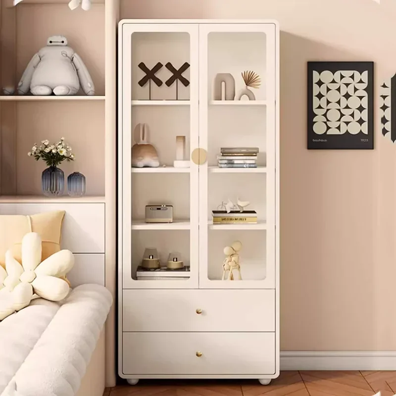Luxury Wood Living Room Cabinets Decor Filing Storage Bookshelf Shoe Cabinets Display Wine Perfume Vitrina Trendy Furniture