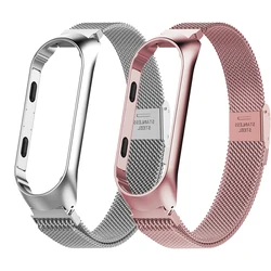 Metal Strap For Xiaomi Mi Band Bracelet 6 5 4 3 Sports Replacement Smart Watch For Mi Band 6 5 4 3 Stainless Steel Strap