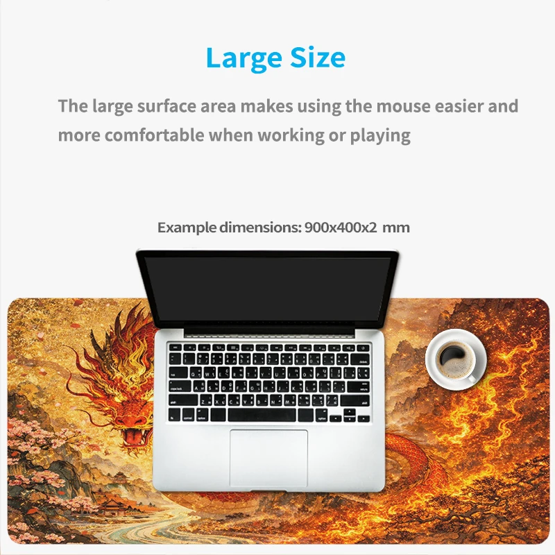 Red Clouds Black Dragon Mouse Pad Gaming printon demand Home Custom New Mousepad XXL Desk Mats Non-Slip Laptop Desktop Mouse Pad view 5