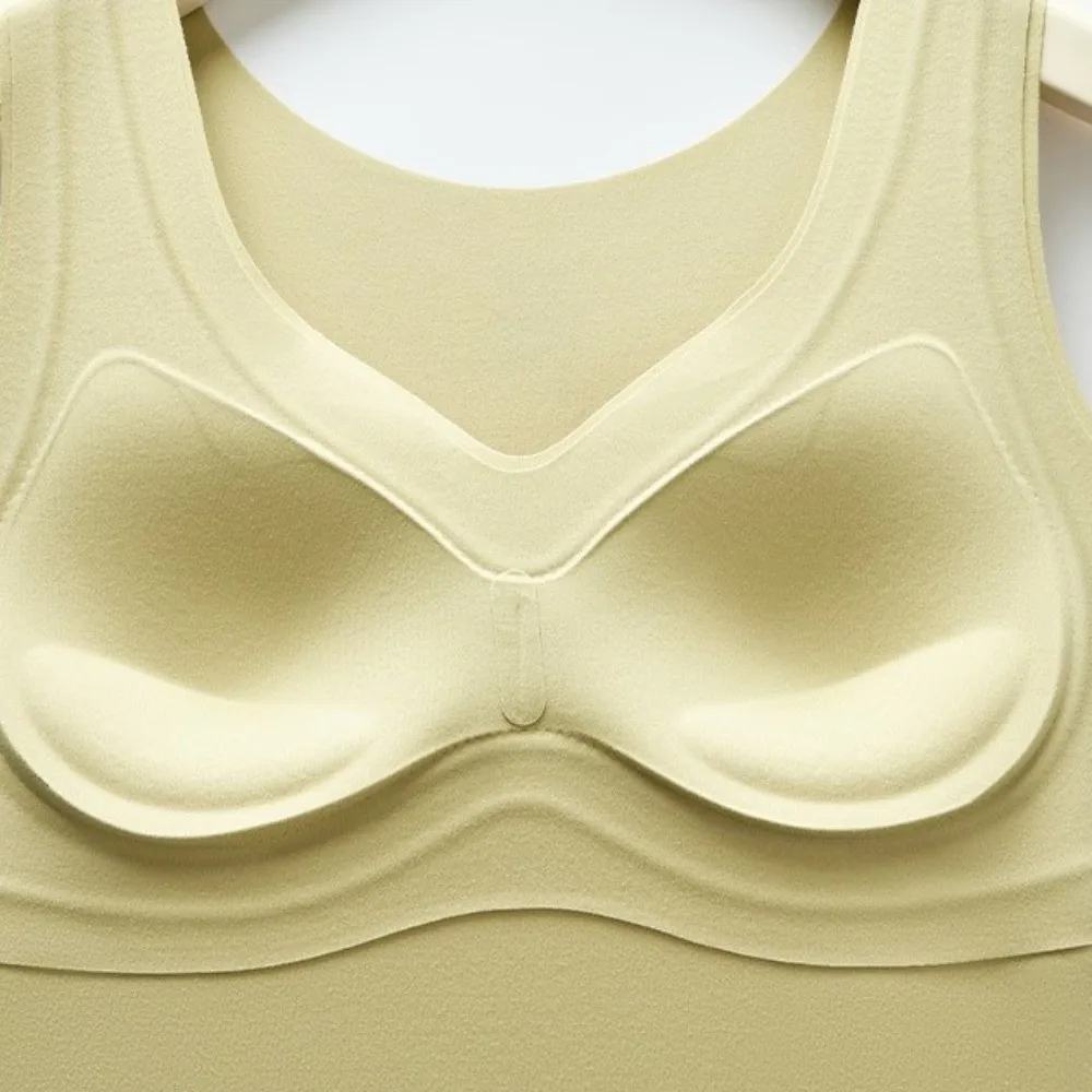 Breathable Seamless Thermal Vest with Chest Pad Underwear Heating Vest Top Sleeveless Keep Warm Bottoming Camisole Daily