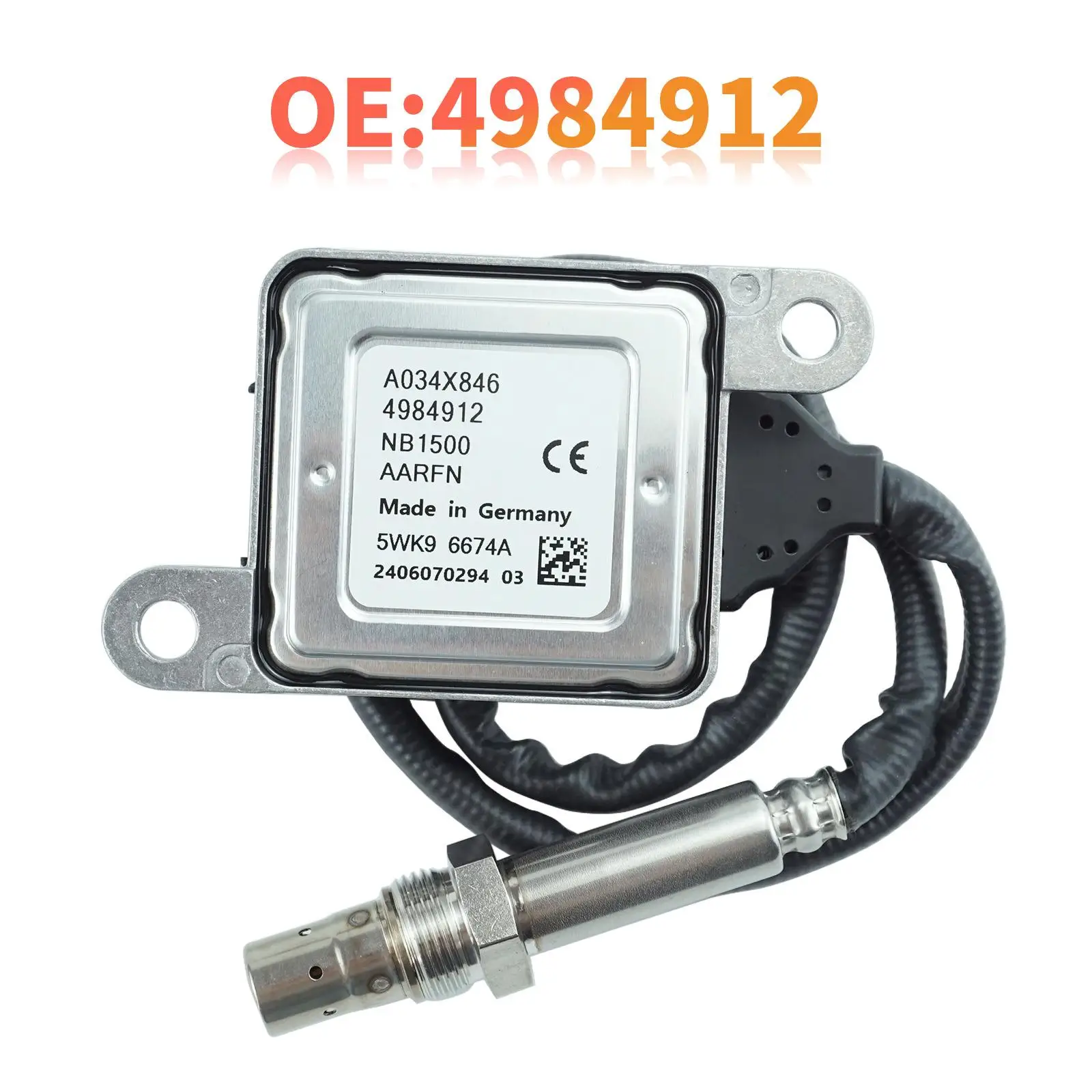 Fits for Cummins NOx Sensor OE 4984912 New Nitrogen Oxides Sensor 12V 5WK96674A