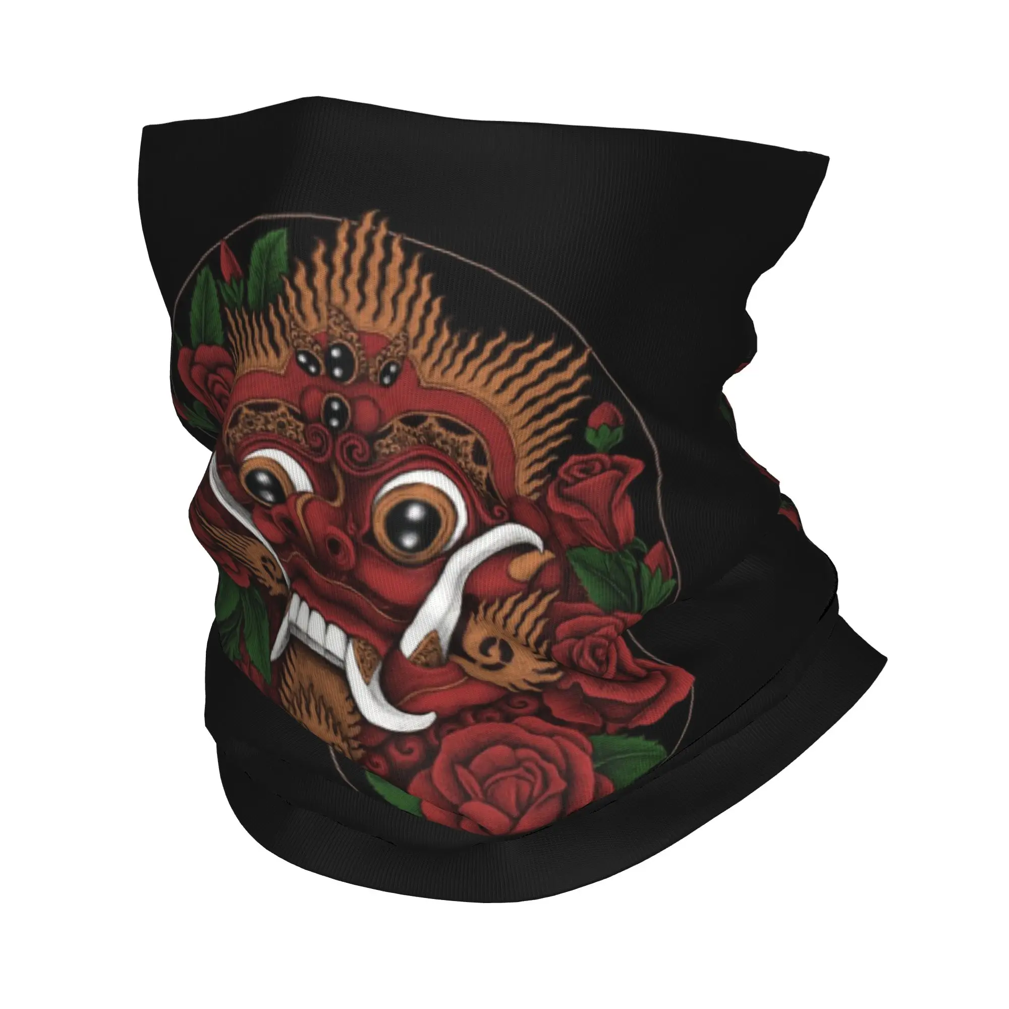 Balinese Barong  Rangda Mask Bandana Neck Cover Printed Mask Scarf Warm Face Mask Cycling For Men Women Adult