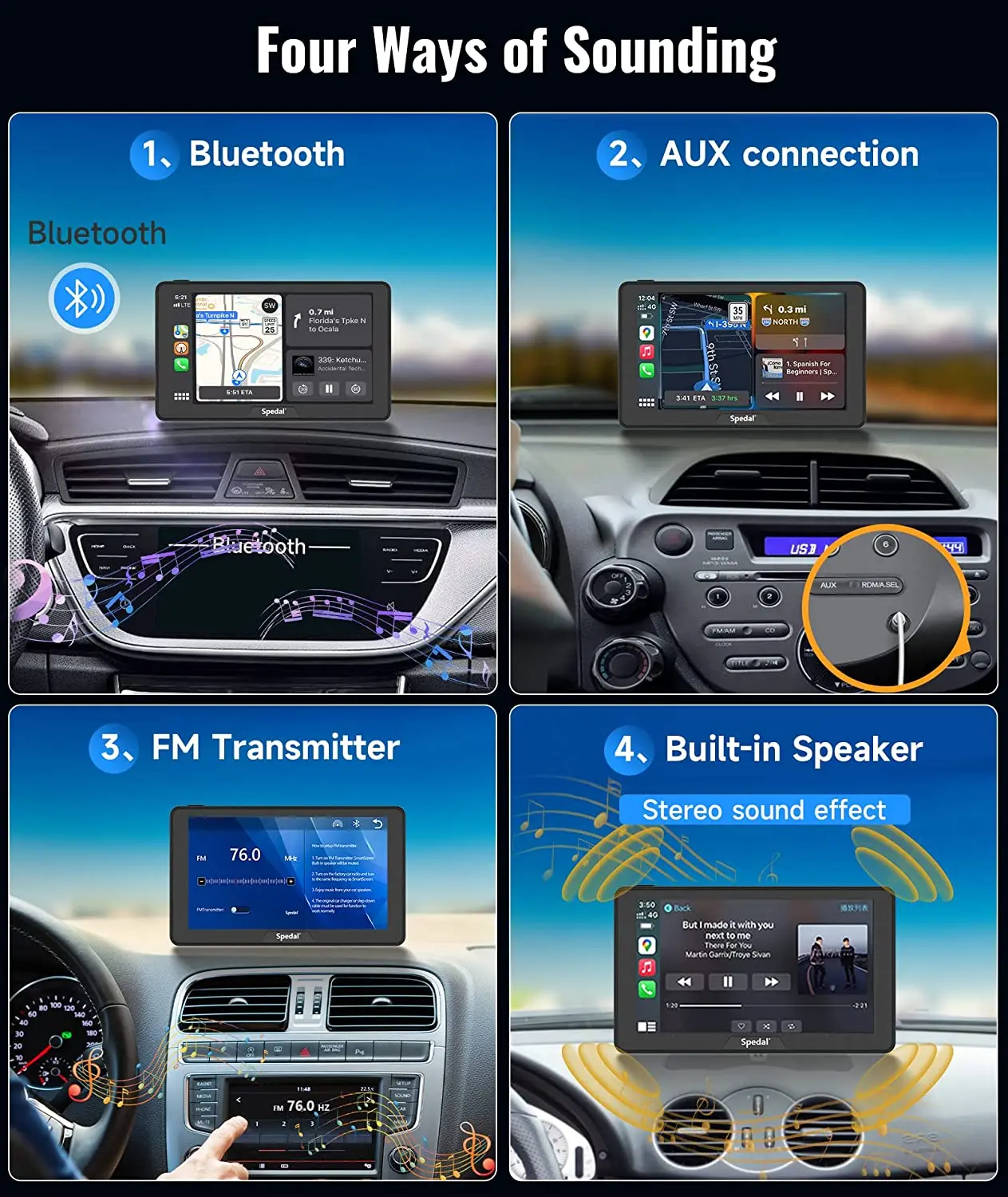 7 Car Multimedia Player with CarPlay & Android Auto