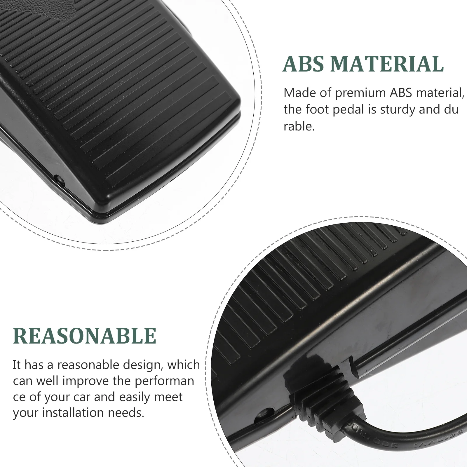 

Sewing Machine Foot Pedal High Grade Copper Core Durable Abs Skid Resistant Power Cord Controller For Sewing Machines