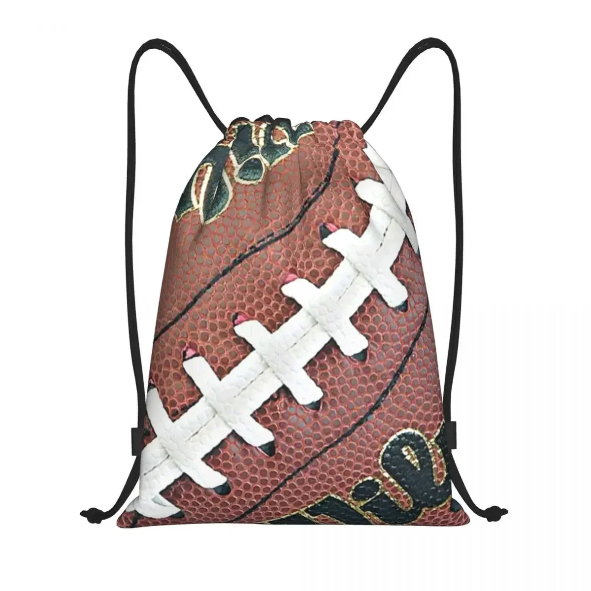 

Footall Cartoon Pattern Drawstring Backpack Sports Gym Bag for Women Men Soccer Ball Training Sackpack