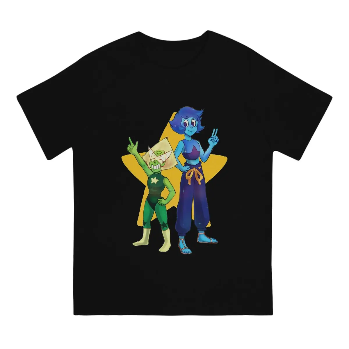 Steven Universe Peridot and Lapis Lazuli Tshirt Homme Men's Clothing Blusas T Shirt For Men