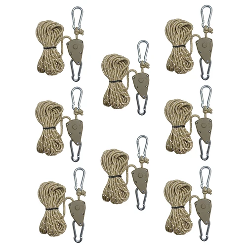 4/8 Uds 4M cuerda reflectante para tienda de campaña sujetador de amarre hebilla fija tensor de polea perchas de trinquete toldo cuerda de viento al aire libre