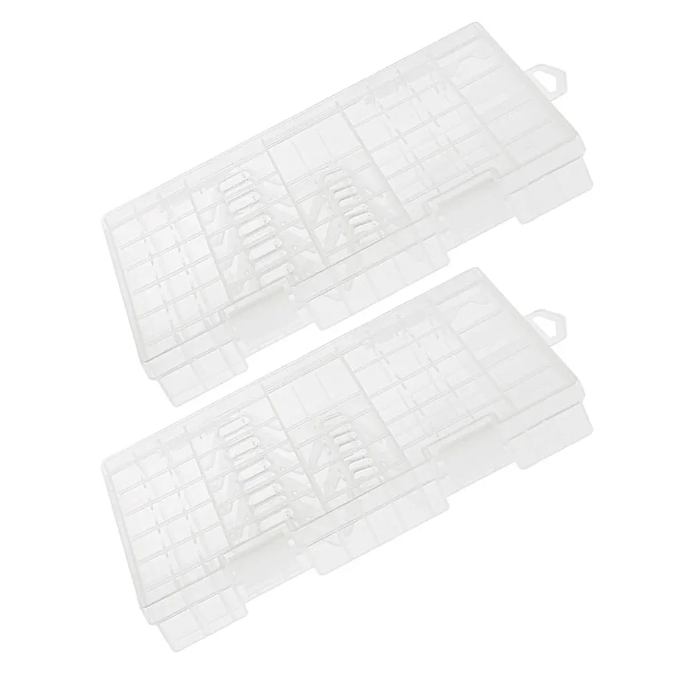 

2pcs Organizer Case Clear Protective Box for AA AAA 9V Batteries Storage Container Holder Plastic