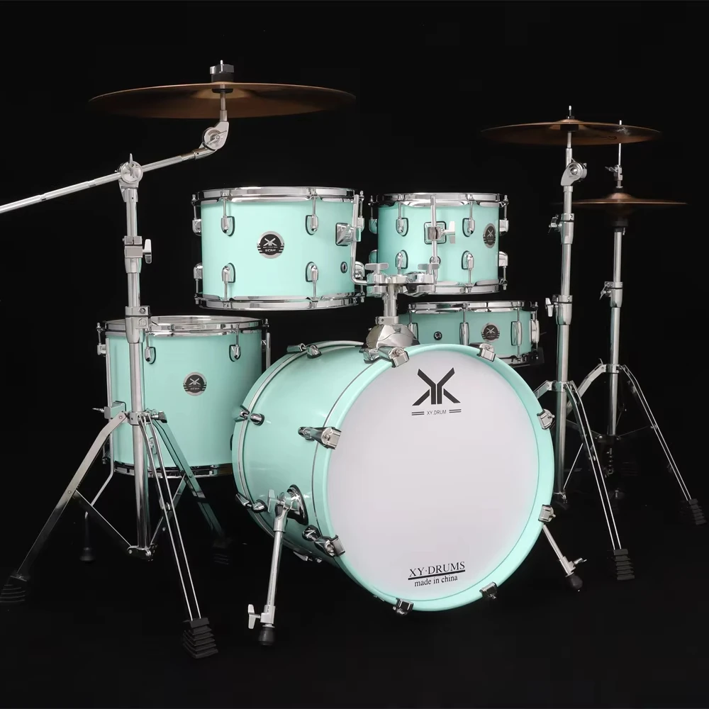 Low price Stage performance MINI Fresh Green kids jazz drum set drum set supplier