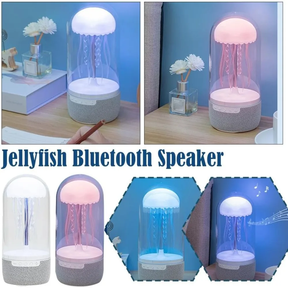 Color Changing LED Jellyfish Speaker Bluetooth LED Seven Color Lamp Speaker Jellyfish Mood Lamp Jellyfish Bluetooth Speaker