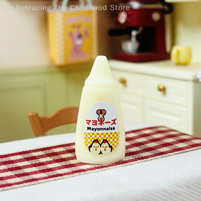 10 ชิ้น/เซ็ตตุ๊กตาบีบซอสมะเขือเทศขวด Miniature Jam Mini ซอสมะเขือเทศแกล้งทําเป็นเล่นอาหารสําหรับตุ๊กตาอุปกรณ์ตกแต่งของเล่น