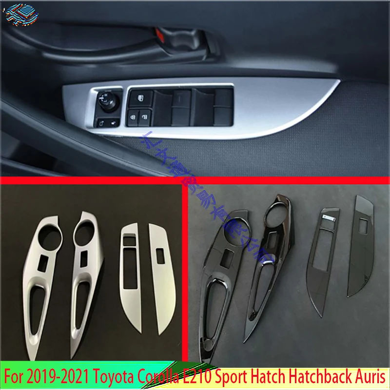 

For Toyota Corolla Sport hatchback E210 2018-2021 Car Accessories ABS chrome interior armrest door window lifter switch trim
