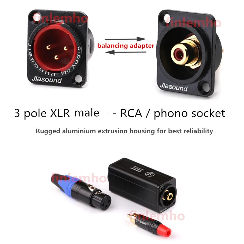 1 قطعة محول من XLR موصل الصوت إلى RCA فونو المقبس ل ملحقات كابل تسجيل استوديو المهنية الصوت المسرح المنزلي