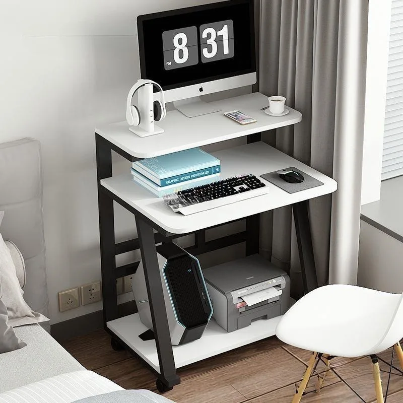 

Mini Computer Desk Small Unit Home Desktop Desk Removable Computer Double Table Modern Simple