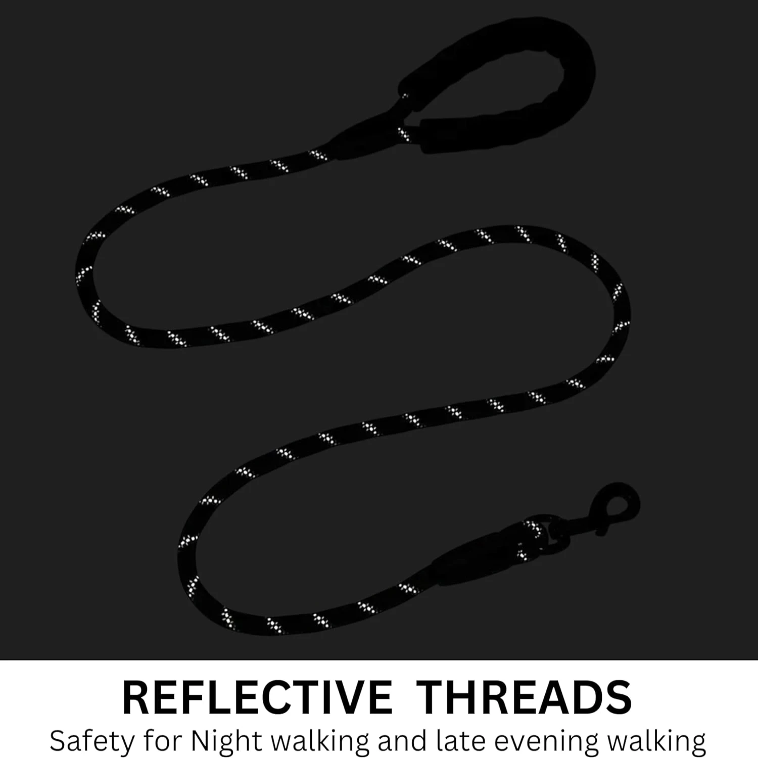 High Quality Premium Reflective 6 FT Dog Leash - Durable and Comfortable for Small, Medium, and Large Breed Pets - Ideal for Nig 6